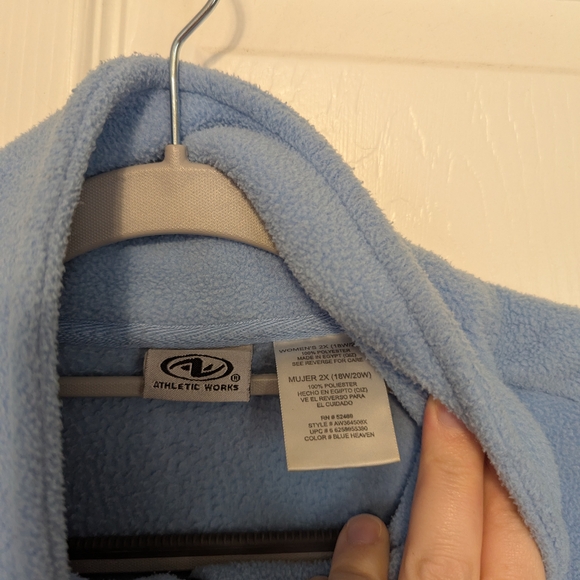 Athletic Works Light Blue Fleece Jacket - Picture 2 of 3